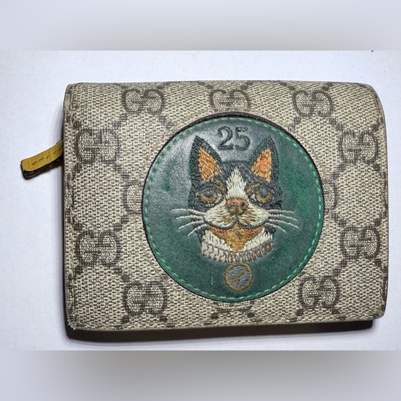 Gucci Cat Print Wallet - Picture 1 of 11